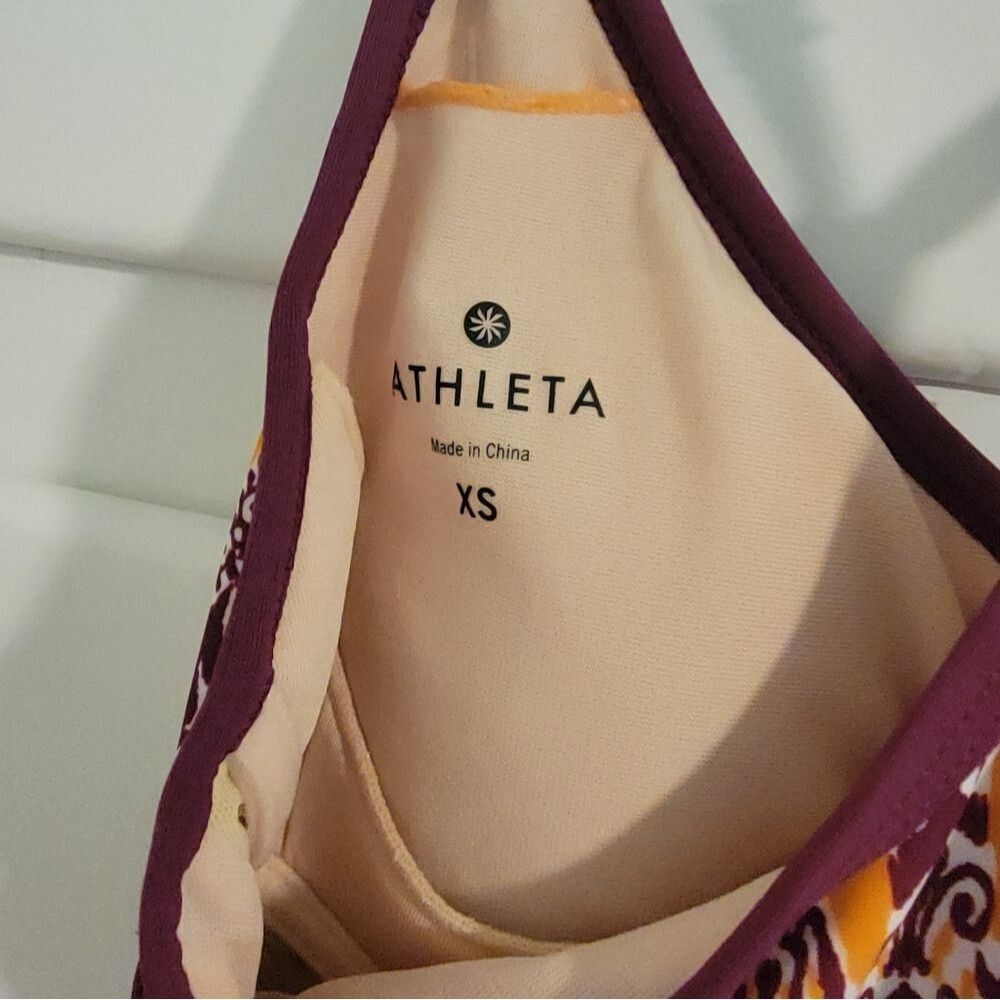 Athleta Printed Shorebreak Racerback Multi Dress Xsmall - Picture 3 of 4